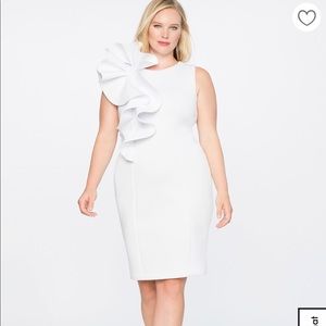 Ruffle Shoulder Dress